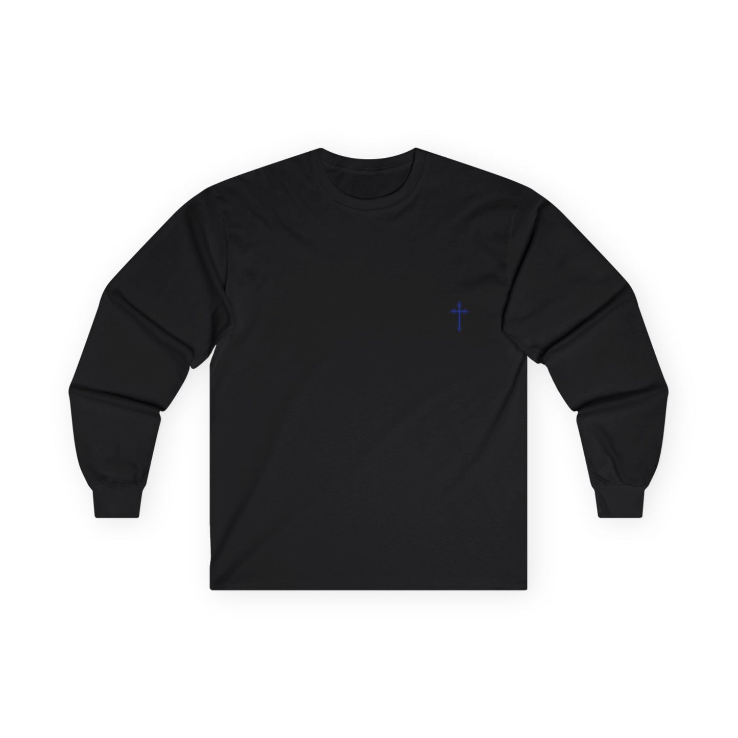Matthew 5:44 "I Have No Enemies" - Long Sleeve Tee [Blue/Green]