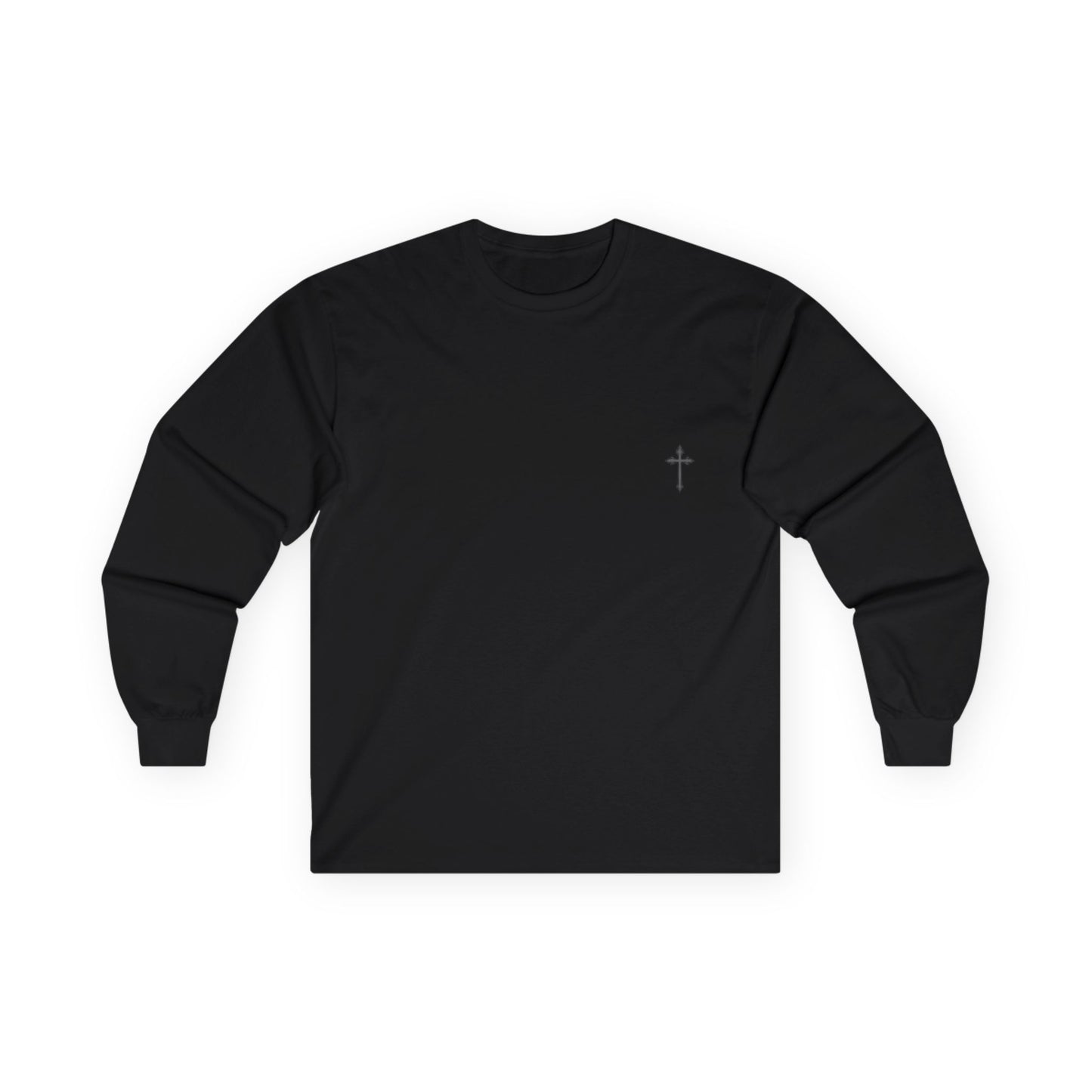 Matthew 5:44 "I Have No Enemies" - Long Sleeve Tee [Gray/Red]