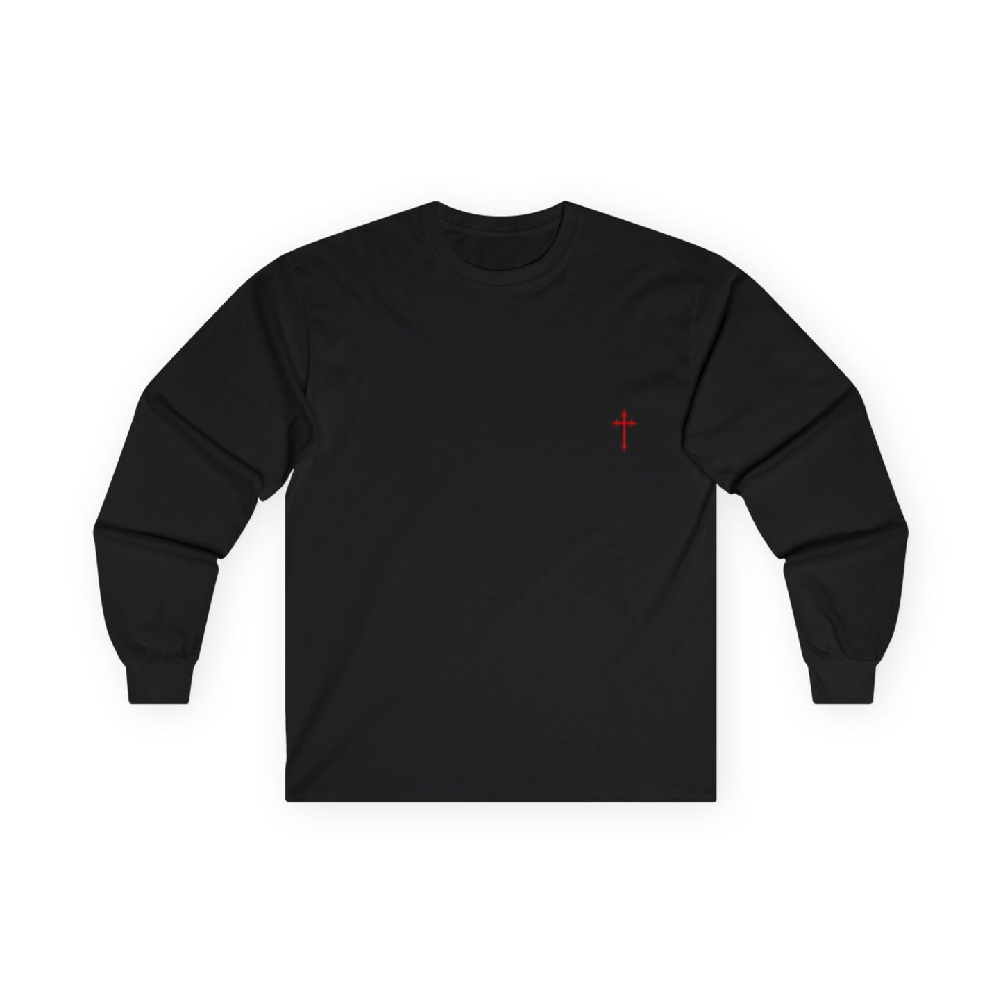 Matthew 5:44 "I Have No Enemies" - Long Sleeve Tee [Red/Gray]